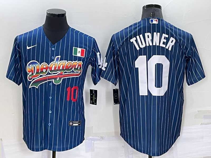 Los Angeles Dodgers10 Justin Turner Number Rainbow Blue Red Pinstripe Mexico Cool Base Nike Jersey,We sell and wholesale Los Angeles Dodgers10 Justin Turner Number Rainbow Blue Red Pinstripe Mexico Cool Base Nike Jersey on line form chian!
